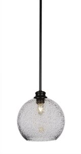 Kimbro 1 Light Small Stem Hung Pendant 9.75 Inch Wide by Toltec - 72-975-975-
