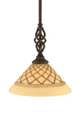 Elegante 1 Light Small Stem Pendant 11.25 Inch Tall by Toltec - 80-10-1125-