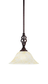 Elegante 1 Light Small Stem Pendant 10 Inch Wide by Toltec - 80-10-10-