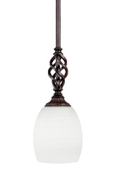 Elegante 1 Light Stem Mini Pendant 11.75 Inch Tall by Toltec - 80-5-1175-