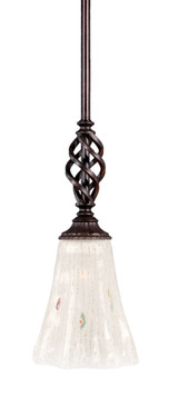 Elegante 1 Light Steel Stem Mini Pendant 12.25 Inch Tall by Toltec - 80-55-1225-