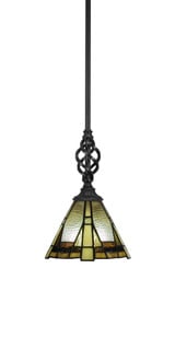 Elegante 1 Light Small Pendant 10.75 Inch Tall by Toltec - 80-7-1075