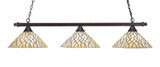 Square 3 Light Small Island Chandelier by Toltec 803-16125575 - 803-16125575