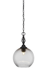 Elegante 1 Light Medium Pendant 20.75 Inch Tall by Toltec - 82-1375-2075