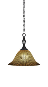 Elegante 1 Light Medium Pendant 15.25 Inch Tall by Toltec - 82-14-1525