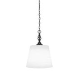 Elegante 1 Light Steel Small Pendant 16.5 Inch Tall by Toltec - 82-10-165