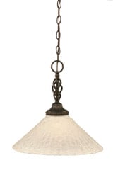 Elegante 1 Light Large Pendant 14.75 Inch Tall by Toltec - 82-16-1475-