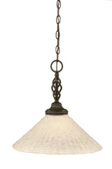 Elegante 1 Light Large Pendant 14.75 Inch Tall by Toltec - 82-16-1475-