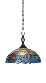 Elegante 1 Light Large Pendant 15.5 Inch Tall by Toltec - 82-16-155
