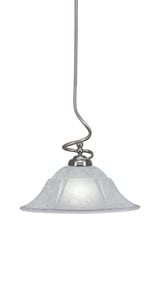 Capri 1 Light Large Stem Pendant 16.5 Inch Tall by Toltec - 900-16165