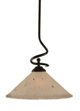 Capri 1 Light Steel Large Stem Hung Pendant 16.25 Inch Tall by Toltec - 900-16-1625-