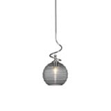 Capri 1 Light Small Stem Hung Pendant 19.75 Inch Tall by Toltec - 901-BN-5120