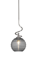 Capri 1 Light Small Stem Hung Pendant 19.75 Inch Tall by Toltec - 901-BN-5120