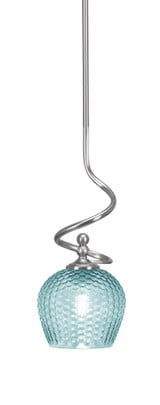 Capri 1 Light Stem Hung Mini Pendant 16 Inch Tall and 6 Inch Wide by Toltec - 901-46-0