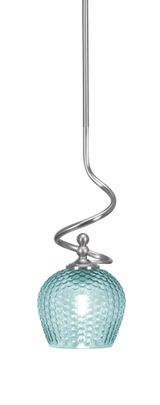Capri 1 Light Stem Hung Mini Pendant 16 Inch Tall and 6 Inch Wide by Toltec - 901-46-0