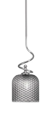 Capri 1 Light Stem Hung Mini Pendant 15.75 Inch and 6 Inch Wide by Toltec - 901-49-1