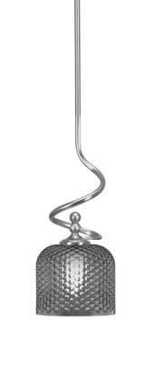 Capri 1 Light Stem Hung Mini Pendant 16 Inch Tall and 6 Inch Wide by Toltec - 901-46-1