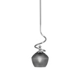 Capri 1 Light Stem Hung Mini Pendant 15.75 Inch and 6 Inch Wide by Toltec - 901-46-2