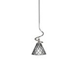 Capri 1 Light Small Stem Hung Pendant 15.5 Inch Tall by Toltec - 901-BN-302