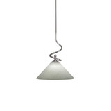 Capri 1 Light Medium Stem Hung Pendant 16.25 Inch Tall by Toltec - 901-BN-316