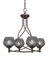 Capri 4 Light Up Chandelier 19.75 Inch Tall and 23 Inch Wide by Toltec - 904-46-2
