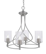 Capri 4 Light Medium Chandelier by Toltec 904-BN-4069 - 904-BN-4069