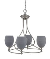 Capri 4 Light Medium Chandelier by Toltec 904-BN-4029 - 904-BN-4029