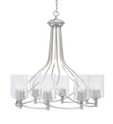 Capri 8 Light Large Chandelier by Toltec 908-BN-4069 - 908-BN-4069