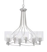 Capri 8 Light Large Chandelier by Toltec 908-BN-4069 - 908-BN-4069