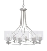 Capri 8 Light Large Chandelier by Toltec 908-BN-4069 - 908-BN-4069