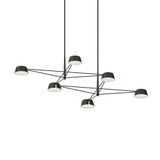 Ray 51W 6 LED Chandelier 12 Inch Tall and 67.75 Inch Wide by Sonneman - 2036
