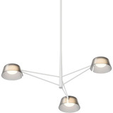 Ray 26W 3 LED Chandelier 12 Inch Tall and 35.75 Inch Wide by Sonneman - 2033-1