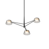 Ray 26W 3 LED Chandelier 12 Inch Tall and 35.75 Inch Wide by Sonneman - 2033-1