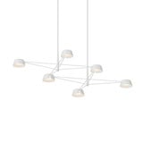 Ray 51W 6 LED Chandelier 12 Inch Tall and 67.75 Inch Wide by Sonneman - 2036-1