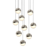 Grapes 9 LED Medium Pendant 3.25 Inch Tall and 13.25 Inch Wide by Sonneman - 2916-MED