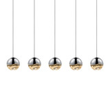 Grapes 5 LED Medium Pendant 3.25 Inch Tall and 37.25 Inch Wide by Sonneman - 2921-MED