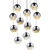 Grapes 12 LED Large Pendant 3.75 Inch Tall and 17 Inch Wide by Sonneman - 2917-LRG