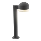 REALS 1 LED Dome Cap and White Cylinder Bollard 17.75 Inch Tall by Sonneman - 7303DCFW