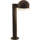 REALS 1 LED Dome Cap and Clear Cylinder Bollard 17.75 Inch Tall by Sonneman - 7303DCFH