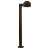 REALS 1 LED Dome Cap and White Cylinder Bollard 29.75 Inch Tall by Sonneman - 7305DCFW