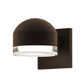 REALS 1 LED Dome Cap and Clear Cylinder Wall Sconce 5 Inch Wide by Sonneman - 7300DCFH