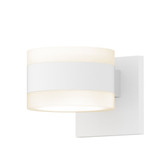 REALS 2 LED White Cylinder Lenses Wall Sconce 5 Inch Wide by Sonneman - 7302FWFW