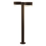 REALS 2 LED Plate Cap and Clear Cylinder Double Bollard 28 Inch by Sonneman - 7308PCFH