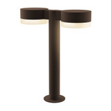 REALS 2 LED Plate Cap and White Cylinder Double Bollard 16 Inch by Sonneman - 7306PCFW