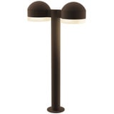 REALS 2 LED Dome Cap and White Cylinder Double Bollard 23.75 by Sonneman - 7307DCFW