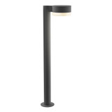 REALS 1 LED Plate Cap and White Cylinder Bollard 28 Inch Tall by Sonneman - 7305PCFW