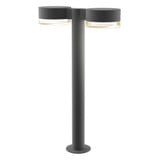 REALS 2 LED Plate Cap and Clear Cylinder Double Bollard 22 Inch by Sonneman - 7307PCFH