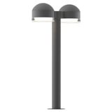 REALS 2 LED Dome Cap and Clear Cylinder Double Bollard 23.75 by Sonneman - 7307DCFH