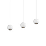 Hemisphere 3 LED Pendant 4 Inch Tall and 10.75 Inch Wide by Sonneman - 7506