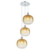 Brookhaven Sphere 3 Light Cord Hung Pendant 37X 17 Inch Wide by Innovations - 113B-3P-G481-10